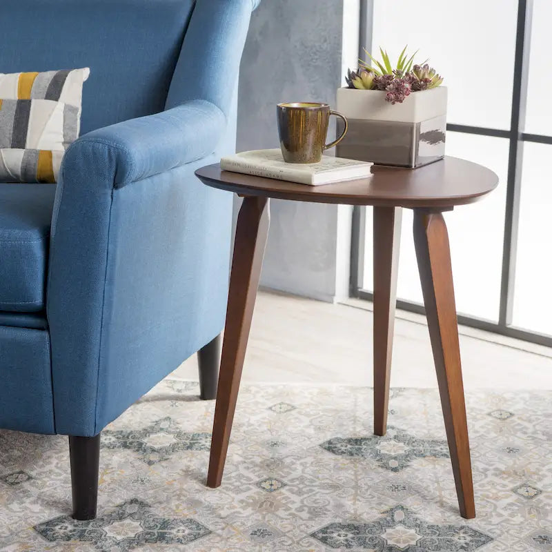 Mid-Century Wood End Table - 20 L x 20 W x 22.75 H