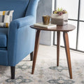 Mid-Century Wood End Table - 20 L x 20 W x 22.75 H