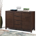 Solid Wood 54 inch Wide Contemporary Sideboard Buffet - 18 D x 54 W x 36 H