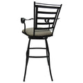 Extra Tall Spectator Swivel Bar Stool 35 Jenna - Black Frame - 34 - 35 inch Seat